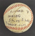 Bert Blyleven MLB Debut 1st Major League Win Game Used Stat Baseball June 5, 1970 Twins at Senators w/Blyleven Signed Letter of Provenance
