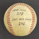 Bert Blyleven 1973 Minnesota Twins Records Set Game Used Stat Baseball w/Blyleven Signed Letter of Provenance