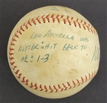 Bert Blyleven 1,000th Career Inning Pitched 800th Strikeout Complete Game Shutout Final Out Used Stat Baseball 1973 Twins vs Royals w/Blyleven Signed Letter of Provenance