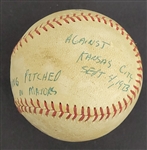 Bert Blyleven 1,000th Career Inning Pitched 800th Strikeout Complete Game Shutout Final Out Used Stat Baseball 1973 Twins vs Royals w/Blyleven Signed Letter of Provenance