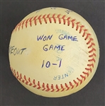 Bert Blyleven 3,000th Strikeout Actual Game Used Baseball August 1, 1986 w/Blyleven Signed Letter of Provenance