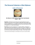 Bert Blyleven 3,000th Strikeout Actual Game Used Baseball August 1, 1986 w/Blyleven Signed Letter of Provenance