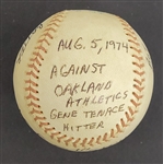 Bert Blyleven 1,000th Career Strikeout Actual Baseball August 5, 1974 w/Blyleven Signed Letter of Provenance