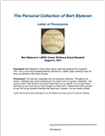 Bert Blyleven 1,000th Career Strikeout Actual Baseball August 5, 1974 w/Blyleven Signed Letter of Provenance