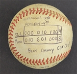 Bert Blyleven Game 2 1987 World Series Game Used Stat Baseball Twins vs Cardinals w/Blyleven Signed Letter of Provenance
