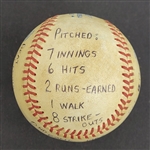 Bert Blyleven Game 2 1987 World Series Game Used Stat Baseball Twins vs Cardinals w/Blyleven Signed Letter of Provenance
