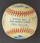 Bert Blyleven Game 2 1987 World Series Game Used Stat Baseball Twins vs Cardinals w/Blyleven Signed Letter of Provenance