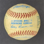 Bert Blyleven 13th Win of 1984 Season Cleveland Indians Game Used Stat Baseball w/Blyleven Signed Letter of Provenance