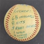 Bert Blyleven 13th Win of 1984 Season Cleveland Indians Game Used Stat Baseball w/Blyleven Signed Letter of Provenance
