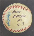 Bert Blyleven 11th Win of 1985 Season Minnesota Twins Complete Game Used Final Out Stat Baseball w/Blyleven Signed Letter of Provenance