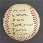 Bert Blyleven 11th Win of 1985 Season Minnesota Twins Complete Game Used Final Out Stat Baseball w/Blyleven Signed Letter of Provenance