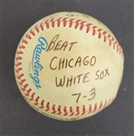 Bert Blyleven 17th Win Final of the 1986 Season Minnesota Twins Complete Game Used Final Out Stat Baseball w/Blyleven Signed Letter of Provenance