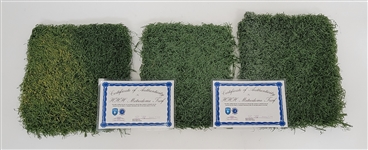 Lot of 3 Authentic Metrodome Turf Squares
