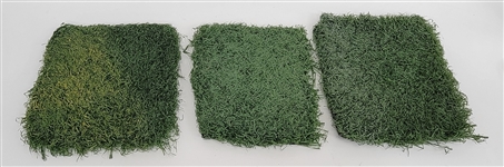 Lot of 3 Authentic Metrodome Turf Squares