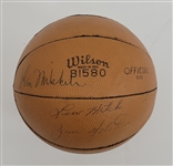 1951-52 Minneapolis Lakers Autographed Wilson B1580 Basketball w/ 5 HOF Signatures Beckett LOA