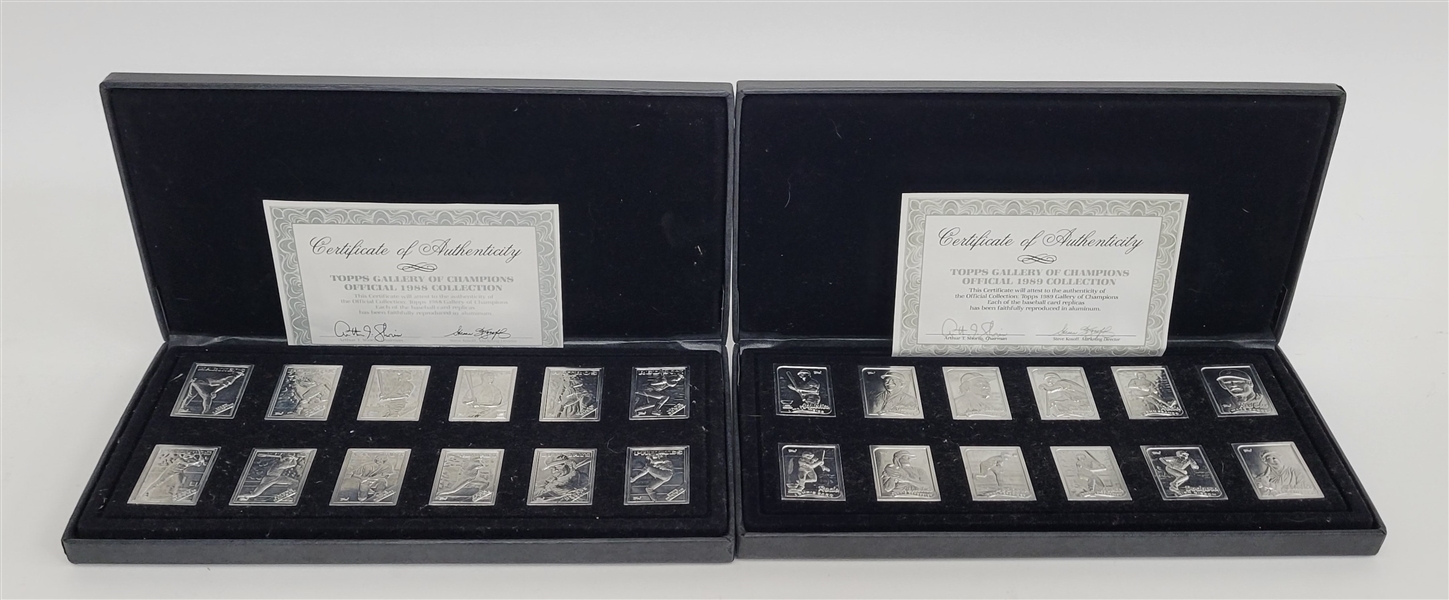 1988 & 1989 Topps Gallery Of Champions Official Baseball Collections