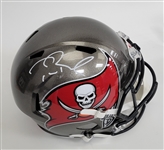 Tom Brady Autographed Tampa Bay Buccaneers Super Bowl LV Full Size Replica Helmet TriStar & Fanatics