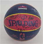 2007 NBA All-Stars Autographed Basketball w/ LeBron Beckett LOA