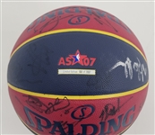 2007 NBA All-Stars Autographed Basketball w/ LeBron Beckett LOA