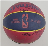 2007 NBA All-Stars Autographed Basketball w/ LeBron Beckett LOA