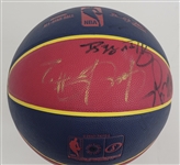 2007 NBA All-Stars Autographed Basketball w/ LeBron Beckett LOA