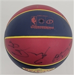 2007 NBA All-Stars Autographed Basketball w/ LeBron Beckett LOA