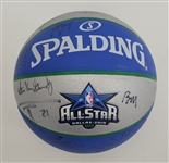 2010 NBA All-Stars & Coach Autographed Basketball w/ Kevin Durant Tim Duncan Dwyane Wade & Kevin Garnett NBA LOA & Beckett LOA