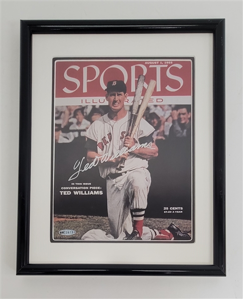 Ted Williams Autographed & Framed 1955 Sports Illustrated Cover UDA