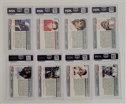 Lot of 8 Autographed 1990 Super Bowl Supermen Football Cards PSA/DNA