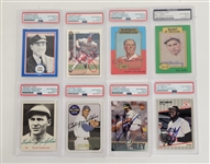 Lot of 8 Autographed Baseball Hall of Famer Cards PSA/DNA