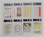 Lot of 8 Autographed Baseball Hall of Famer Cards PSA/DNA