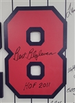 Bert Blyleven Jersey Number 28 Retirement Presentation Plaque 36x36” Autographed by the 2011 Minnesota Twins Photo Matched w/Blyleven Signed Letter of Provenance