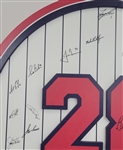 Bert Blyleven Jersey Number 28 Retirement Presentation Plaque 36x36” Autographed by the 2011 Minnesota Twins Photo Matched w/Blyleven Signed Letter of Provenance
