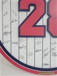 Bert Blyleven Jersey Number 28 Retirement Presentation Plaque 36x36” Autographed by the 2011 Minnesota Twins Photo Matched w/Blyleven Signed Letter of Provenance