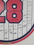 Bert Blyleven Jersey Number 28 Retirement Presentation Plaque 36x36” Autographed by the 2011 Minnesota Twins Photo Matched w/Blyleven Signed Letter of Provenance
