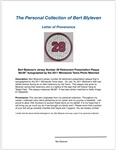 Bert Blyleven Jersey Number 28 Retirement Presentation Plaque 36x36” Autographed by the 2011 Minnesota Twins Photo Matched w/Blyleven Signed Letter of Provenance