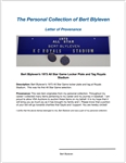 Bert Blyleven 1973 All Star Game Locker Plate and Tag Royals Stadium w/Blyleven Signed Letter of Provenance