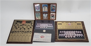 Bert Blyleven Lot of (4) 1987 Minnesota Twins Plaques Signed w/Blyleven Signed Letter of Provenance