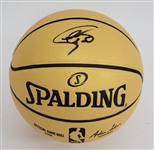 Steph Curry Autographed Spalding Gold NBA Game Basketball JSA