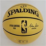 Steph Curry Autographed Spalding Gold NBA Game Basketball JSA