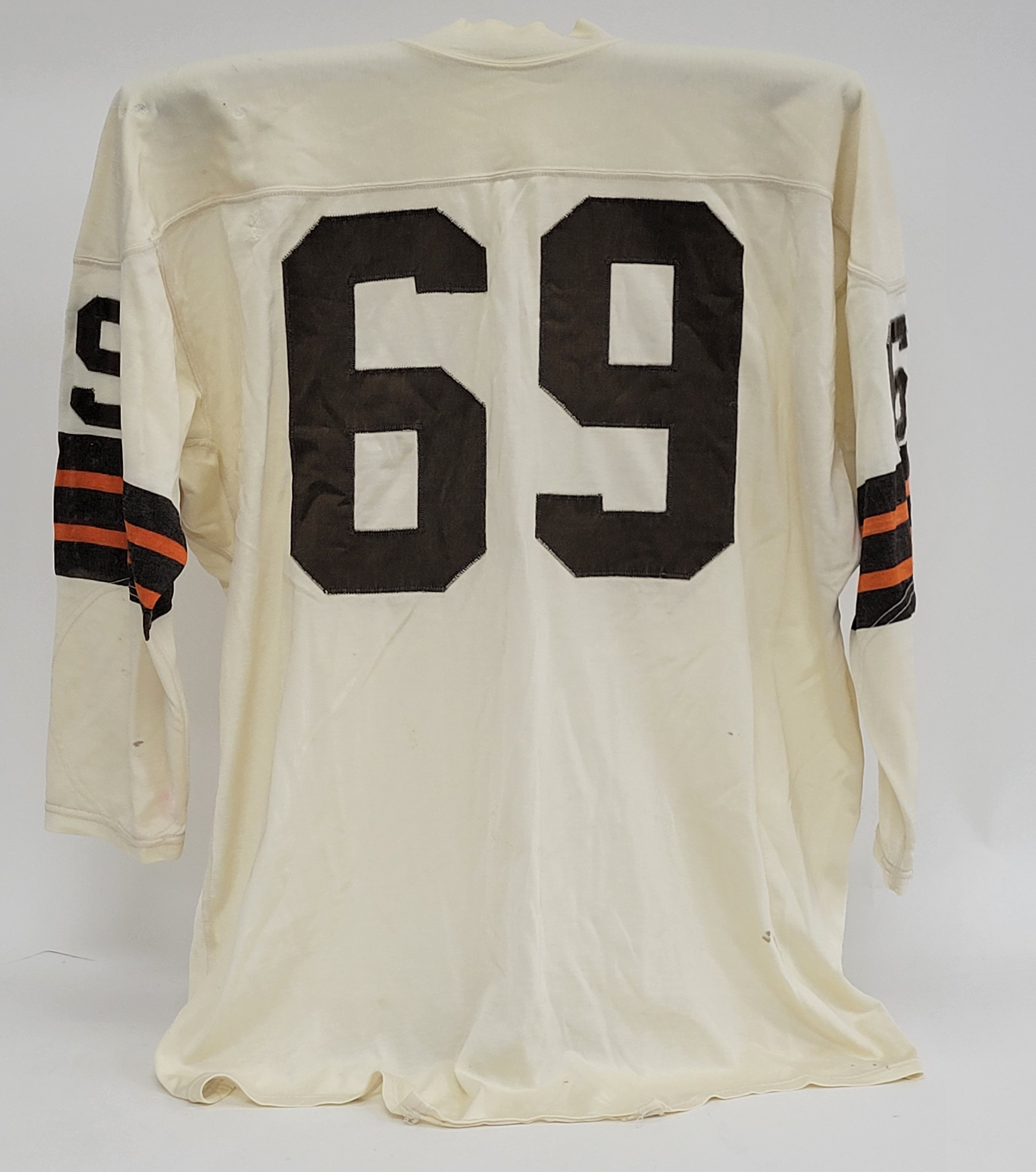 Lot Detail - Jim Kanicki Mid-1960's Cleveland Browns Game Used Jersey w/  Dave Miedema LOA