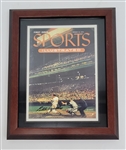 Eddie Mathews & Wes Westrum Dual Autographed & Framed 1954 Sports Illustrated First Issue Cover JSA