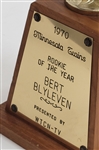 Bert Blyleven 1970 Minnesota Twins Rookie of the Year Award Trophy w/Blyleven Signed Letter of Provenance