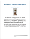 Bert Blyleven 1970 Minnesota Twins Rookie of the Year Award Trophy w/Blyleven Signed Letter of Provenance