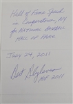 Bert Blyleven Hall of Fame Induction Hand Written Actual Speech July 24, 2011 w/Blyleven Signed Letter of Provenance