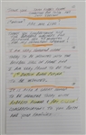 Bert Blyleven Hall of Fame Induction Hand Written Actual Speech July 24, 2011 w/Blyleven Signed Letter of Provenance