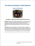 Bert Blyleven 1985 Cleveland Indians MLB All Star Game Ring w/Blyleven Signed Letter of Provenance