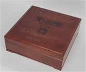 Bert Blyleven Baseball Hall of Fame Class of 2011 Custom Cherry Wood Box Signed w/Long Inscription 17x17” w/Blyleven Signed Letter of Provenance