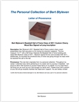 Bert Blyleven Baseball Hall of Fame Class of 2011 Custom Cherry Wood Box Signed w/Long Inscription 17x17” w/Blyleven Signed Letter of Provenance