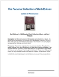 Bert Blyleven 1986 Baseball Card Collection Album and Card Plaques w/Blyleven Signed Letter of Provenance